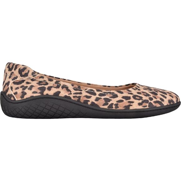 Easy Spirit Gabbie Women's Suede Leopard Print Slip On Ballet Flats NWT - Picture 3 of 5